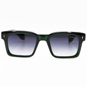 عکس از عینک آفتابی Moscot با فریم مربعی شکل، سبز رنگ و لنز دودی سایه روشن مدل 86025