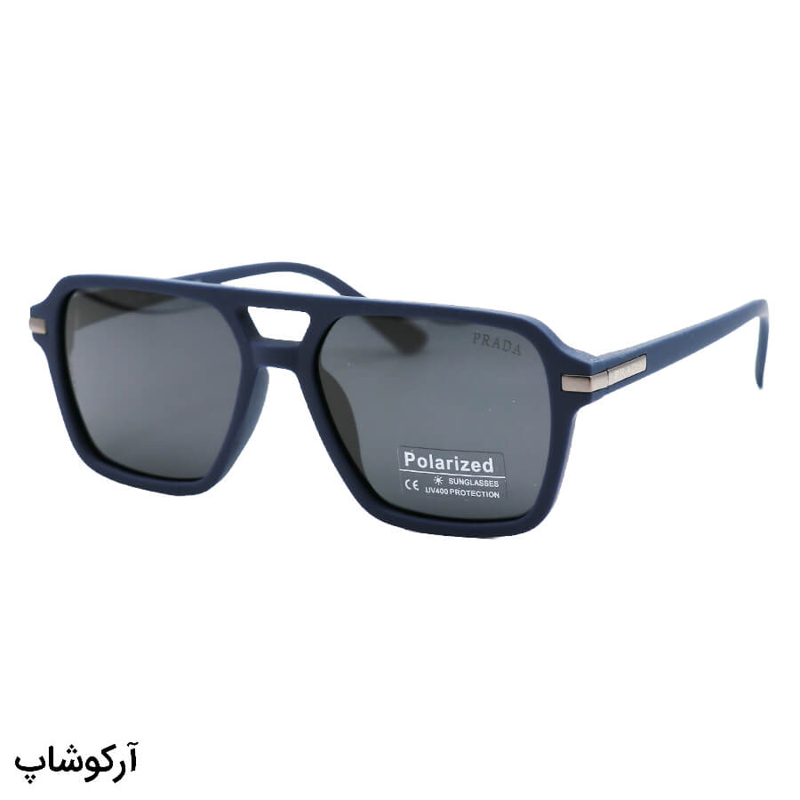 Navy-Blue-Avitator-Frame-And-Dark-Polorized-Uv-Protection-Lens-Prada-Sunglasses-Model-P9842-Sr-1 عکس از عینک آفتابی پرادا با فریم خلبانی، رنگ سرمه ای مات و لنز پلاریزه و دودی تیره مدل p9842