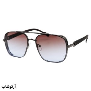 عکس از عینک آفتابی Ditiai با فریم نوک مدادی، دسته چوبی و لنز دو رنگ و سایه روشن مدل 0523
