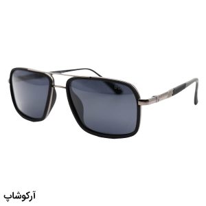 عکس از عینک آفتابی HUGO BOSS با فریم رنگ نوک مدادی، مستطیلی شکل، لنز پلاریزه و دودی مدل 18152