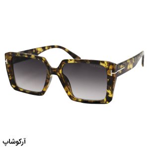 عکس از عینک آفتابی TOM FORD با فریم چند رنگ، مربعی شکل و عدسی دودی سایه روشن مدل 7276