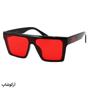 عکس از عینک دید در شب با فریم مشکی براق، لنز یکسره و قرمز رنگ برند HERMES مدل 4236