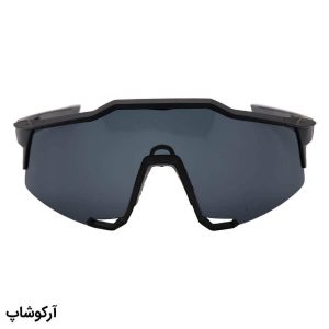 عکس از عینک ورزشی 3 کاوره با فریم و دسته رنگ مشکی مات، لنز پلاریزه و تمام تجهیزات همراه مدل 8119-C1
