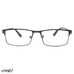 عکس از عینک مطالعه نزدیک بین با فریم فلزی، نوک مدادی و مستطیلی شکل مدل 2019-4