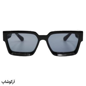 عکس از عینک آفتابی میلیونر Louis Vuitton با فریم مشکی و سفید، مستطیلی و لنز دودی تیره مدل Z1940E