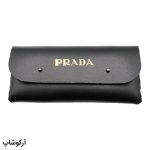عکس از کیف عینک پرادا PRADA مستطیلی شکل، از جنس چرم و مشکی رنگ مدل 992733