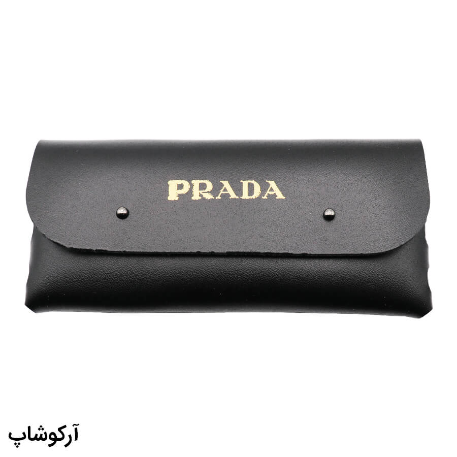 Black-Rectangular-Prada-Eyewear-Case-Model-992733-1 عکس از کیف عینک پرادا prada مستطیلی شکل، از جنس چرم و مشکی رنگ مدل 992733