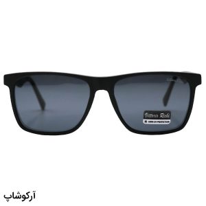 عکس از عینک آفتابی ویتوریو ریچی با فریم مربعی، رنگ مشکی مات، لنز دودی تیره و پلاریزه مدل LS8070