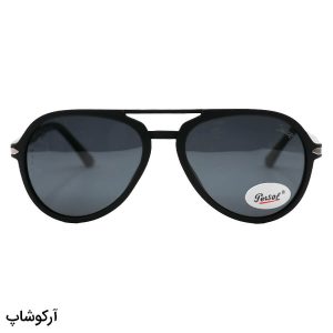 عکس از عینک آفتابی پرسول با فریم خلبانی، رنگ مشکی مات، دسته فنری، سرمه ای و لنز پلاریزه مدل P3217