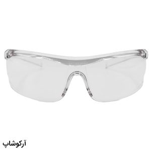 عکس از عینک کار و ایمنی با فریم و دسته شفاف و لنز بی رنگ مدل 206