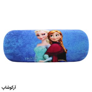 عکس از قاب عینک طبی دخترانه با طرح السا و آنا، درب لولا فنری و بیضی شکل مدل 992734