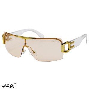 عکس از عینک دید در شب GUCCI با فریم مخفی، طلایی رنگ، دسته بی رنگ و عدسی نارنجی مدل FR864