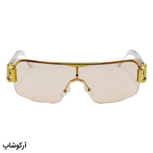 عکس از عینک دید در شب GUCCI با فریم مخفی، طلایی رنگ، دسته بی رنگ و عدسی نارنجی مدل FR864