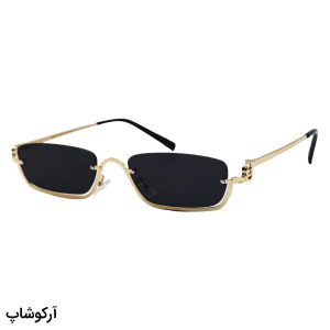 عکس از عینک آفتابی زنانه فانتزی با فریم فلزی، طلایی رنگ و عدسی دودی تیره برند GUCCI مدل 2495