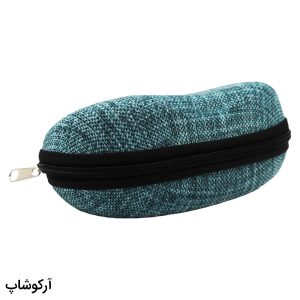 عکس از کیف عینک پاریس با رنگ سبز، از جنس مخلمی و زیپ دار مدل 992730