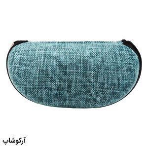 عکس از کیف عینک پاریس با رنگ سبز، از جنس مخلمی و زیپ دار مدل 992730