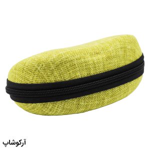 عکس از کیف عینک پاریس با رنگ سبز، از جنس مخلمی و زیپ دار مدل 992731