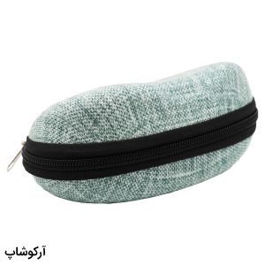 عکس از کیف عینک پاریس با رنگ سبز، از جنس مخلمی و زیپ دار مدل 992732