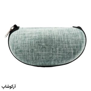 عکس از کیف عینک پاریس با رنگ سبز، از جنس مخلمی و زیپ دار مدل 992732