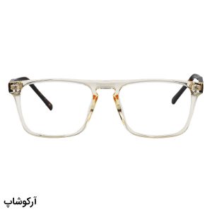 عکس از عینک طبی PRADA با فریم مستطیلی شکل، رنگ عسلی و دسته هاوانا مدل K9051