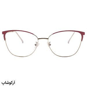 عکس از عینک طبی زنانه ZARA با فریم چشم گربه ای، طلایی و صورتی و دسته فنردار مدل G95-212