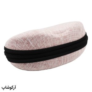 عکس از کیف عینک پاریس با رنگ صورتی، از جنس مخلمی و زیپ دار مدل 992729