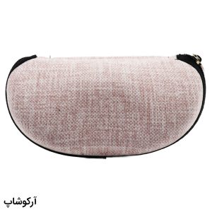 عکس از کیف عینک پاریس با رنگ صورتی، از جنس مخلمی و زیپ دار مدل 992729