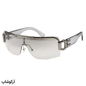 عکس از عینک دید در شب گوچی با فریم مخفی، نقره ای رنگ، دسته بی رنگ و لنز شفاف مدل FR864