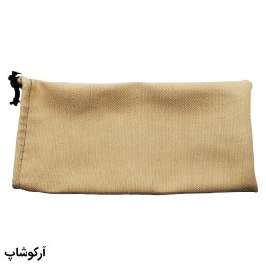 عکس از کاور و بگ عینک سایز بزرگ، از جنس پارچه ای و رنگ کرمی مدل 992741