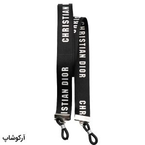 عکس از بند عینک نواری برند دیور DIOIR با رنگ مشکی و از جنس پارچه‌ای مدل 992759