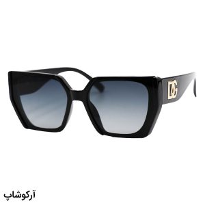 عکس از عینک آفتابی زنانه Dolce & Gabbana با فریم پروانه‌ای، رنگ مشکی و لنز دودی هایلایت مدل 7271