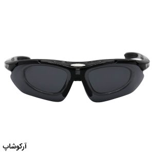 عکس از عینک ورزشی پلاریزه با فریم طبی، 5 کاوره و فریم و دسته مشکی رنگ مدل 0089-C3