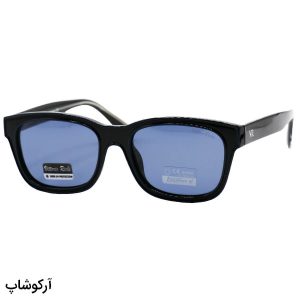 عکس از عینک آفتابی ویتوریو ریچی با فریم مستطیلی، رنگ مشکی، لنز آبی تیره و پلاریزه مدل 66110