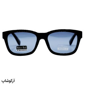 عکس از عینک آفتابی ویتوریو ریچی با فریم مستطیلی، رنگ مشکی، لنز آبی تیره و پلاریزه مدل 66110