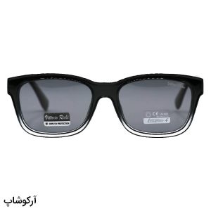 عکس از عینک آفتابی Vittorio Richi با فریم مستطیلی، رنگ مشکی، لنز دودی تیره و پلاریزه مدل 66110