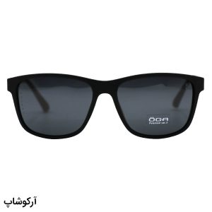 عکس از عینک آفتابی اوگا مورل با فریم مشکی مات، مربعی شکل، لنز دودی و پلاریزه و دسته فنری مدل P22892