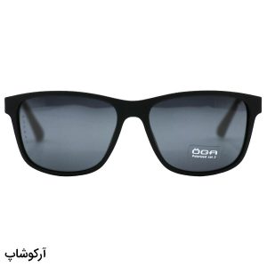 عکس از عینک آفتابی اوگا مورل با فریم مربعی، مشکی مات، لنز تیره و پلاریزه و دسته فنردار مدل P22892