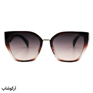 عکس از عینک آفتابی زنانه PRADA با فریم پروانه ای، رنگ قهوه ای و لنز قهوه ای هایلایت مدل 2837