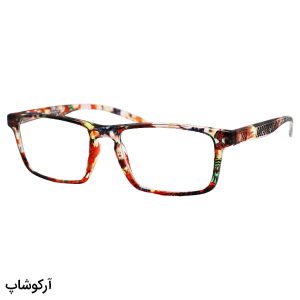 عکس از عینک مطالعه نزدیک بین با فریم مستطیلی، چند رنگ و دسته فنری مدل 16047