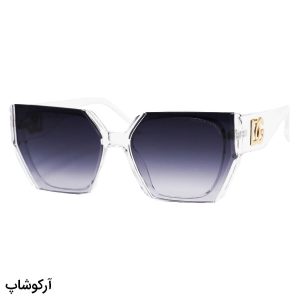 عکس از عینک آفتابی زنانه Dolce & Gabbana با فریم پروانه‌ای، بی رنگ و شفاف و لنز دودی هایلایت مدل 7271