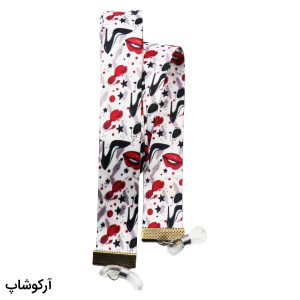 عکس از بند عینک نواری زنانه با رنگ چند رنگ، طرح لب و کفش و از جنس پارچه‌ای مدل 992761
