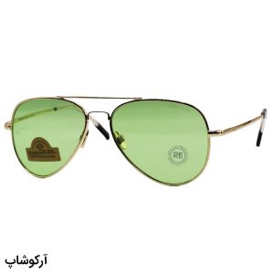 عکس از عینک دید در شب Randolph با فریم خلبانی، طلایی رنگ، لنز شیشه و سبز رنگ مدل CR231