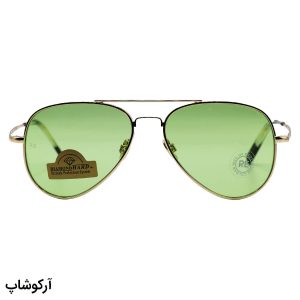 عکس از عینک دید در شب Randolph با فریم خلبانی، طلایی رنگ، لنز شیشه و سبز رنگ مدل CR231