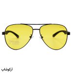 عکس از عینک شب برند DRIVE با فریم خلبانی، نوک مدادی، دسته فنری و لنز زرد رنگ و پلاریزه مدل PD1815
