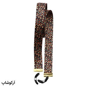 عکس از بند عینک نواری با طرح پلنگی، قهوه ای چند رنگ و از جنس پارچه‌ای مدل 992767
