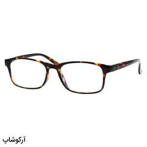 عکس از عینک مطالعه بلوکات نزدیک بین با فریم مستطیلی، رنگ هاوانا و دسته فنری مدل TRQ2