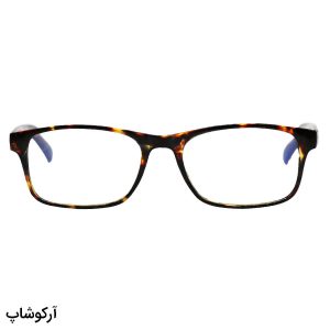 عکس از عینک مطالعه بلوکات نزدیک بین با فریم مستطیلی، رنگ هاوانا و دسته فنری مدل TRQ2
