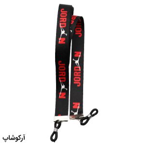 عکس از بند عینک نواری با طرح Jordan، مشکی رنگ و از جنس پارچه‌ای مدل 992766
