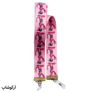 عکس از بند عینک نواری با رنگ صورتی، طرح پلنگ صورتی و از جنس پارچه‌ای مدل 992762