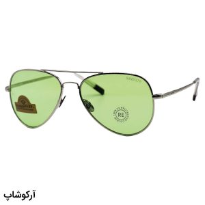 عکس از عینک دید در شب راندولف با فریم خلبانی، نقره ای رنگ، لنز شیشه ای و سبز رنگ مدل CR231